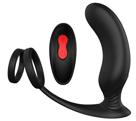 Черный массажер простаты REMOTE P-PLEASER - Dream Toys - в Костроме купить с доставкой