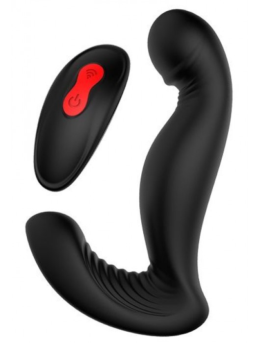 Черный вибромассажер простаты SWIRLING P-PLEASER - Dream Toys - в Костроме купить с доставкой