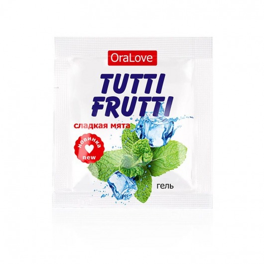 Пробник гель-смазки Tutti-frutti со вкусом мяты - 4 гр. - Биоритм - купить с доставкой в Костроме