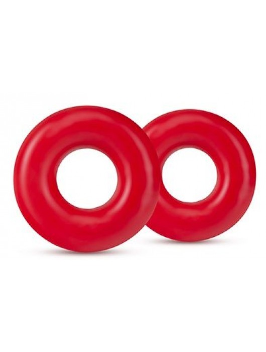 Набор из 2 красных эрекционных колец DONUT RINGS OVERSIZED - Blush Novelties - в Костроме купить с доставкой