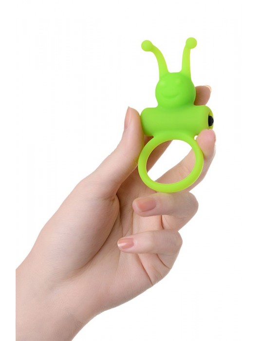 Зеленое эрекционное виброкольцо на пенис Cock Ring - A-toys - в Костроме купить с доставкой