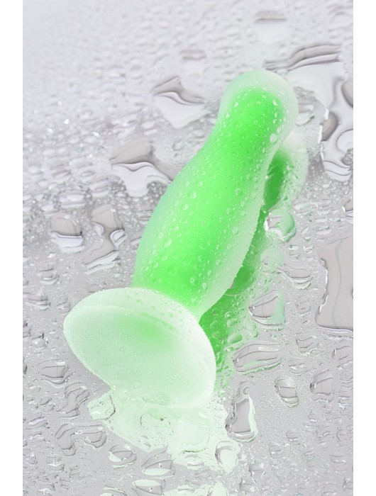 Зеленая, светящаяся в темноте анальная втулка Victor Glow - 10 см. - ToyFa