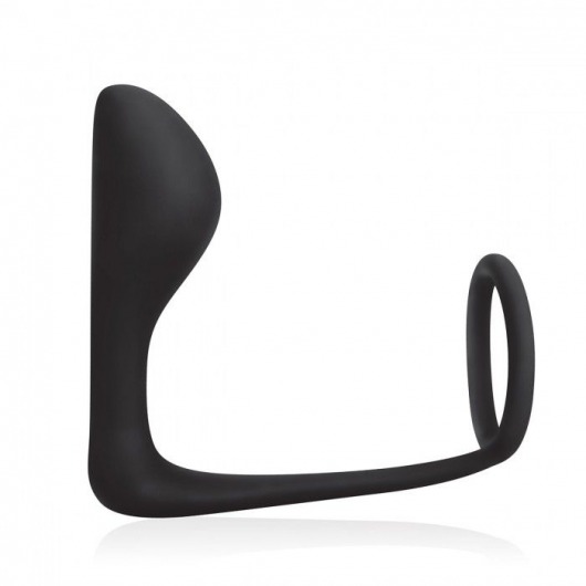 Стимулятор простаты с фиксацией эрекционным кольцом Prostate Gear - BlueLine - в Костроме купить с доставкой