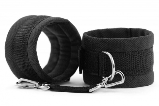 Черные наручники My rules на сцепке - БДСМ Арсенал - купить с доставкой в Костроме