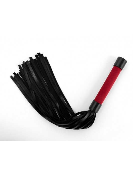 Красно-черная плеть My Rules - 43 см. - БДСМ Арсенал - купить с доставкой в Костроме