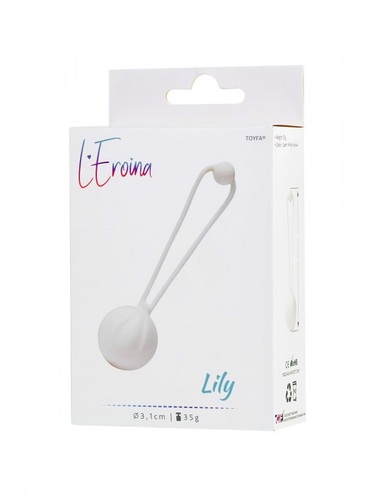 Белый вагинальный шарик LILY - ToyFa