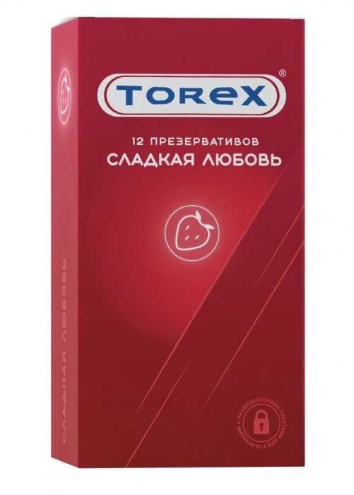 Презервативы Torex  Сладкая любовь  с ароматом клубники - 12 шт. - Torex - купить с доставкой в Костроме