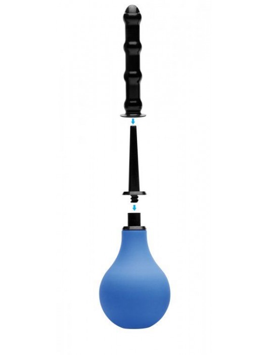 Анальный душ с 3 насадками Premium One-way Valve Anal Douche Set - XR Brands - купить с доставкой в Костроме