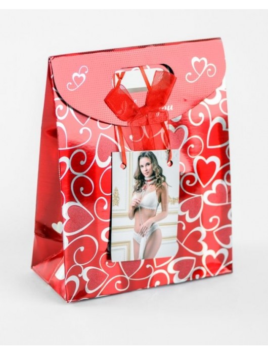 Бело-красный ошейник из натуральной кожи с нежным мехом - БДСМ Арсенал - купить с доставкой в Костроме