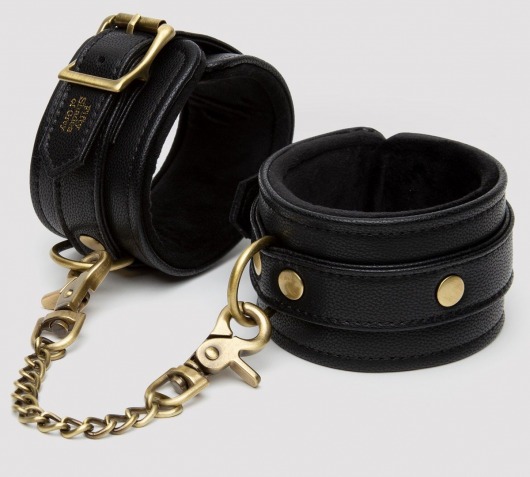 Черные оковы на ноги Bound to You Faux Leather Ankle Cuffs - Fifty Shades of Grey - купить с доставкой в Костроме