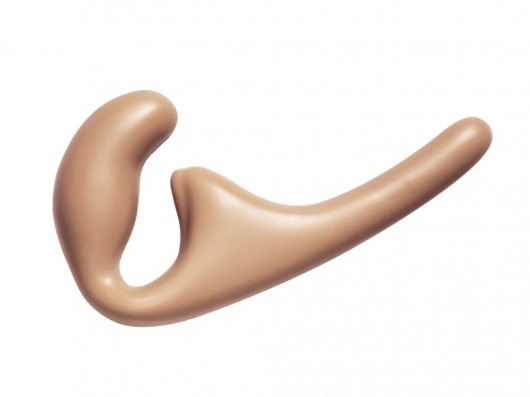 Бежевый безремневой страпон Seduction - 20,5 см. - Lola Games - купить с доставкой в Костроме