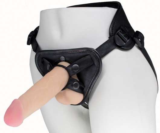 Пояс харнесс BEST UNI strap с 2 насадками - 18 и 22 см. - LOVETOY (А-Полимер) - купить с доставкой в Костроме