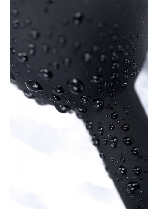 Черная анальная втулка с прозрачным стразом - 7,2 см. - POPO Pleasure - купить с доставкой в Костроме