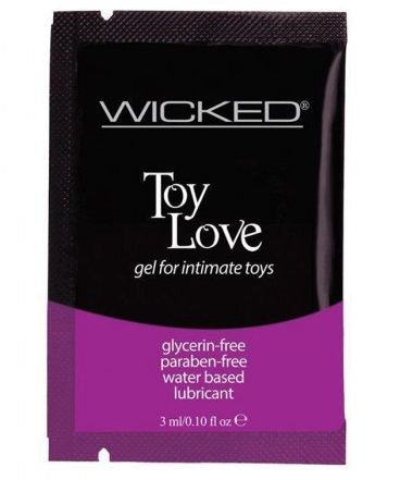 Лубрикант на водной основе для использования с игрушками WICKED Toy Love - 3 мл. - Wicked - купить с доставкой в Костроме