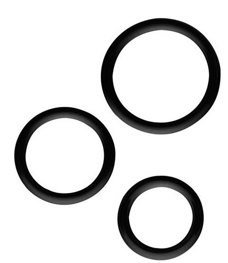 Набор из 3 эрекционных колец SILICONE COCKRINGS - Dream Toys - в Костроме купить с доставкой