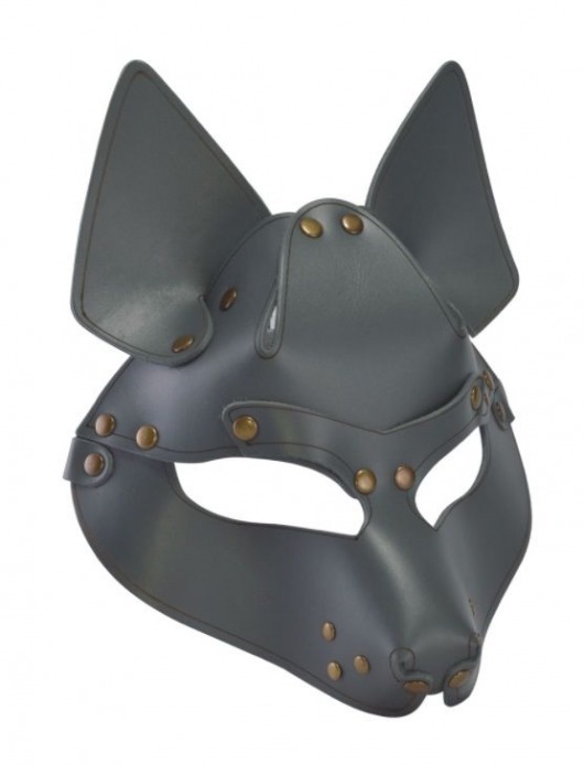 Серая маска Wolf с клепками - Sitabella - купить с доставкой в Костроме