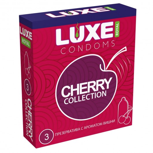 Презервативы с ароматом вишни LUXE Royal Cherry Collection - 3 шт. - Luxe - купить с доставкой в Костроме