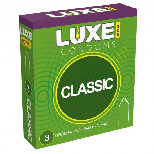 Гладкие презервативы LUXE Royal Classic - 3 шт. - Luxe - купить с доставкой в Костроме