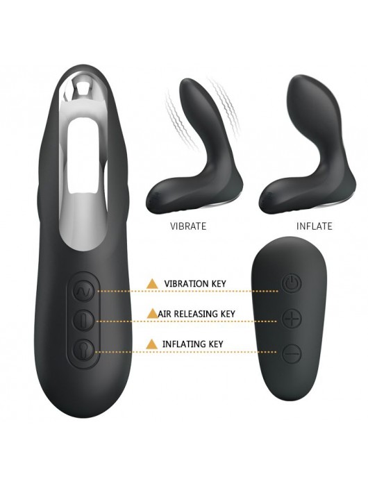 Массажер простаты Nasreddin с функцией расширения и пультом ДУ - 13,5 см. - Baile - в Костроме купить с доставкой