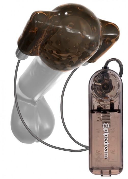 Дымчатый вибростимулятор головки пениса Dual Vibrating Head Teaser - Pipedream - в Костроме купить с доставкой