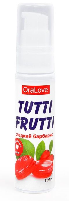 Гель-смазка Tutti-frutti со вкусом барбариса - 30 гр. - Биоритм - купить с доставкой в Костроме