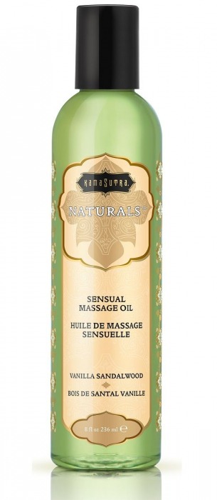 Массажное масло Naturals Vanilla Sandalwood с ароматом ванили и сандала - 236 мл. - Kama Sutra - купить с доставкой в Костроме