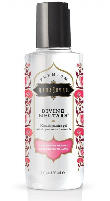 Гель-лубрикант на водной основе Divine Nectars Strawberry Dream с ароматом клубники - 150 мл. - Kama Sutra - купить с доставкой в Костроме