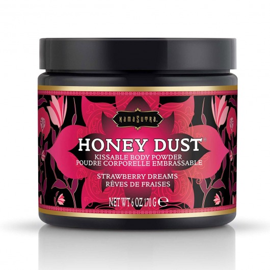 Пудра для тела Honey Dust Body Powder с ароматом клубники - 170 гр. - Kama Sutra - купить с доставкой в Костроме