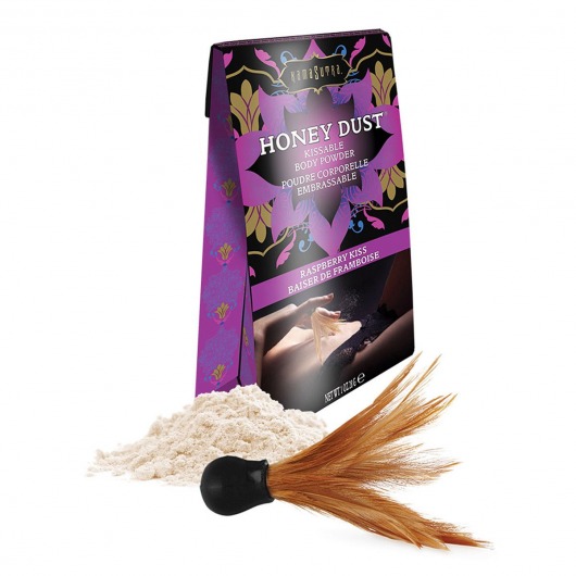 Пудра для тела Honey Dust Body Powder с ароматом малины - 28 гр. - Kama Sutra - купить с доставкой в Костроме