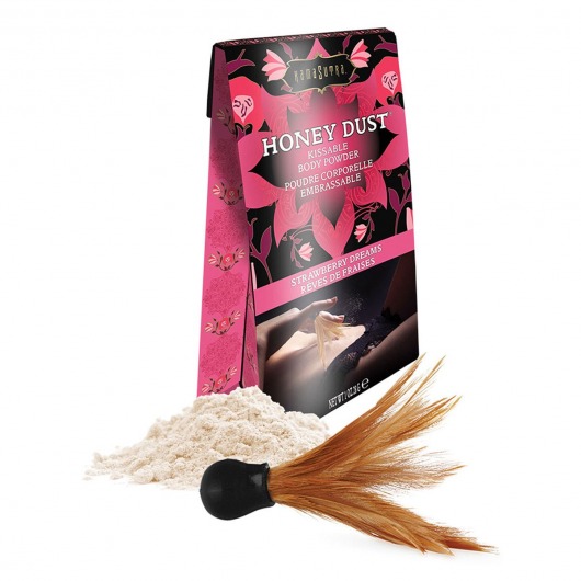 Пудра для тела Honey Dust Body Powder с ароматом клубники - 28 гр. - Kama Sutra - купить с доставкой в Костроме