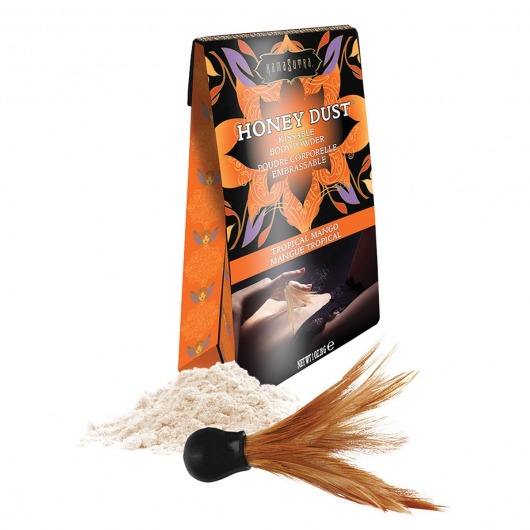 Пудра для тела Honey Dust Body Powder с ароматом манго - 28 гр. - Kama Sutra - купить с доставкой в Костроме