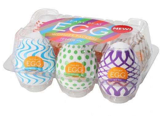 Набор из 6 мастурбаторов Tenga EGG IV с различным рельефом - Tenga - в Костроме купить с доставкой