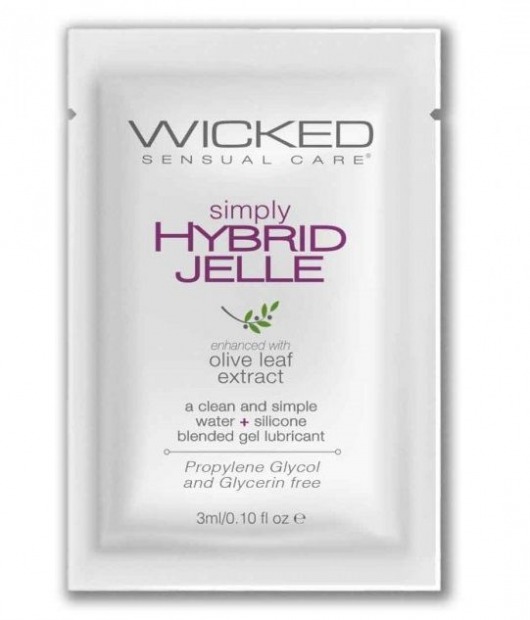 Гель-лубрикант на водно-силиконовой основе Simply Hybrid Jelle - 3 мл. - Wicked - купить с доставкой в Костроме