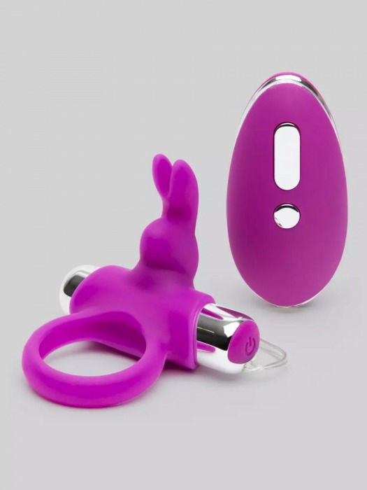 Лиловое виброкольцо с пультом ДУ Remote Control Cock Ring - Happy Rabbit - в Костроме купить с доставкой