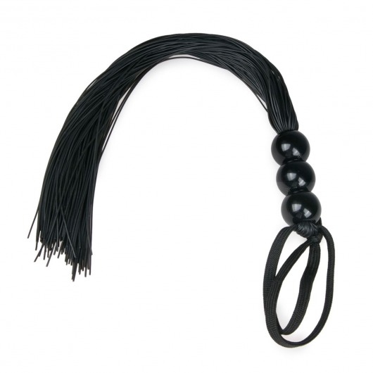 Черная силиконовая плеть Silicone Whip - 32 см. - Easy toys - купить с доставкой в Костроме