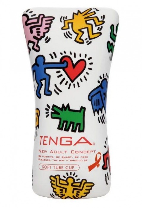 Мастурбатор-туба Keith Haring Soft Tube CUP - Tenga - в Костроме купить с доставкой