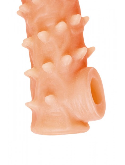 Телесная закрытая насадка с пупырышками Cock Sleeve Size S - 13,8 см. - KOKOS - в Костроме купить с доставкой