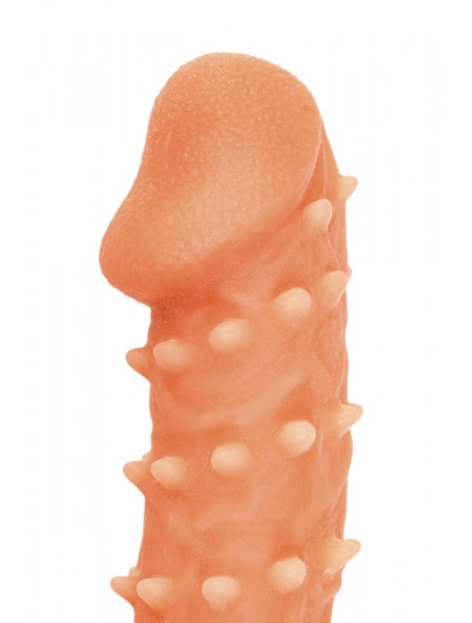 Телесная закрытая насадка с пупырышками Cock Sleeve Size S - 13,8 см. - KOKOS - в Костроме купить с доставкой