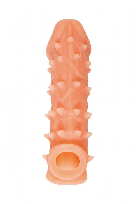 Телесная закрытая насадка с пупырышками Cock Sleeve Size M - 15,6 см. - KOKOS - в Костроме купить с доставкой