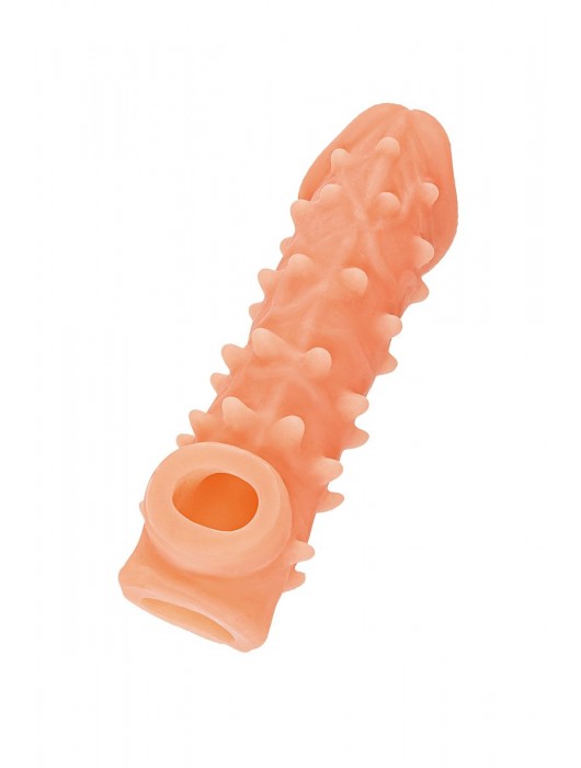 Телесная закрытая насадка с пупырышками Cock Sleeve Size L - 17,6 см. - KOKOS - в Костроме купить с доставкой