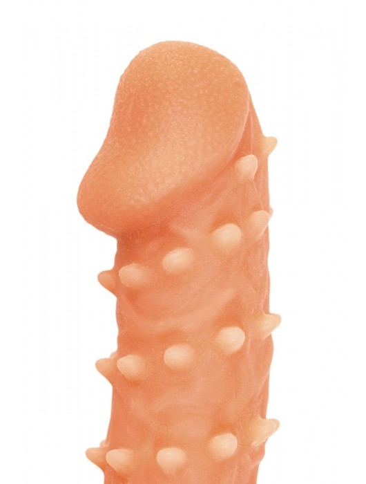 Телесная закрытая насадка с пупырышками Cock Sleeve Size L - 17,6 см. - KOKOS - в Костроме купить с доставкой