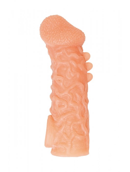 Телесная закрытая насадка с шершавой головкой Cock Sleeve Size S - 13,8 см. - KOKOS - в Костроме купить с доставкой