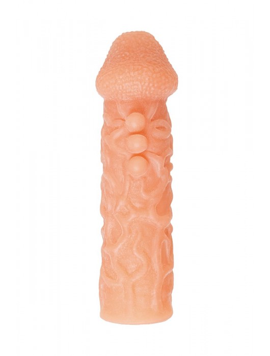 Телесная закрытая насадка с шершавой головкой Cock Sleeve Size S - 13,8 см. - KOKOS - в Костроме купить с доставкой