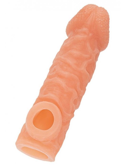 Телесная закрытая насадка с шершавой головкой Cock Sleeve Size S - 13,8 см. - KOKOS - в Костроме купить с доставкой