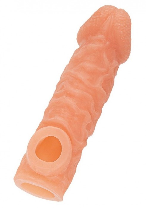 Телесная закрытая насадка с шершавой головкой Cock Sleeve Size M - 15,6 см. - KOKOS - в Костроме купить с доставкой