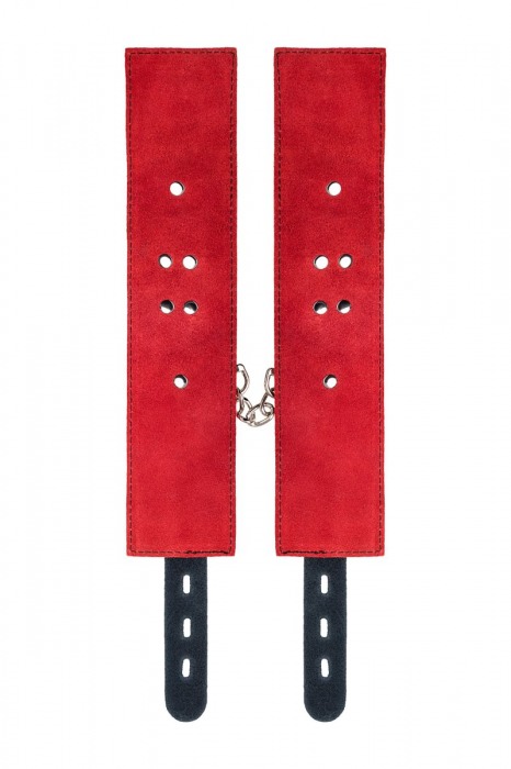 Красно-черные оковы на ноги из кожи - ToyFa - купить с доставкой в Костроме