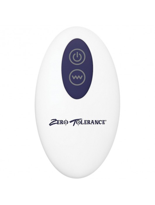 Синяя анальная пробка с вибрацией и пультом ДУ Wicked Twister - 12 см. - Zero Tolerance