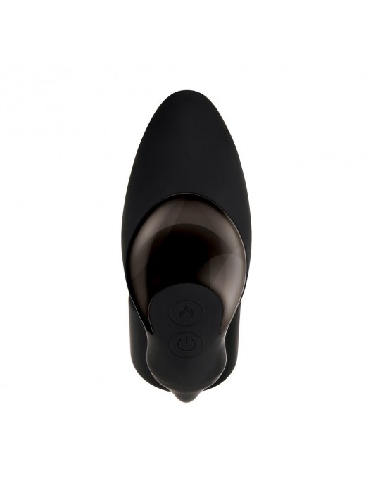 Черный вибромассажер простаты с эрекционным кольцом Strapped   Tapped - Zero Tolerance - в Костроме купить с доставкой