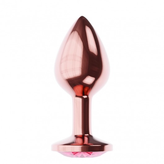Пробка цвета розового золота с малиновым кристаллом Diamond Ruby Shine L - 8,3 см. - Lola Games - купить с доставкой в Костроме