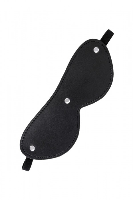 Черная кожаная маска Anonymo с мягким подкладом - ToyFa - купить с доставкой в Костроме